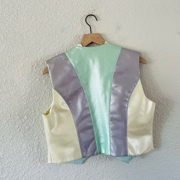 Hobby Horse Vinyl Cotton Parfait Multicolor Western Pleasure Show Vest - Picture 2 of 14